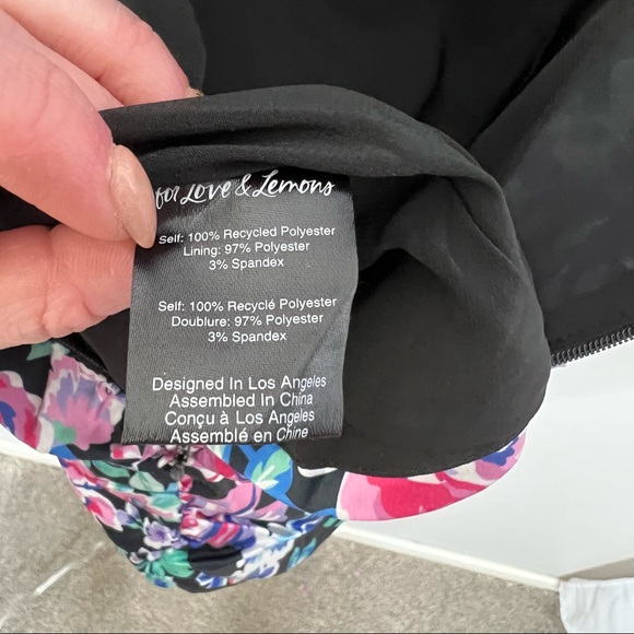 NWT FOR LOVE & LEMONS BRANDY MINI DRESS - AZALEA size small, revolve - Picture 14 of 16